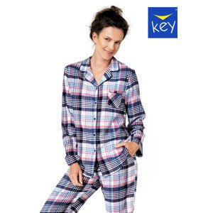 Dámské pyžamo LNS 454 B23 MODRO-ČERVENÁ XL