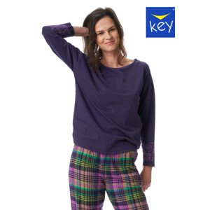 Dámské pyžamo LNS 410 B23 fialovo-zelená S