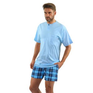 Pánské pyžamo Sesto Senso 2629/13 Blue Checked XL