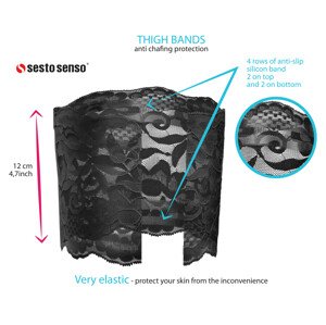 Sesto Senso Thigh Band Lace Black XXXL (80-85)