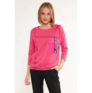 Monnari Trička Dámské tričko s ozdobným štítkem Pink L