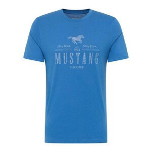 Pánské tričko Alex C Print M 1013536/5234 modrá - Mustang XL