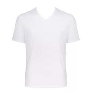 Pánské tričko GO Shirt V-Neck Regular Fit - WHITE - bílé 0003 - SLOGGI WHITE L