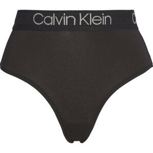 Dámská tanga High Waisted Thong Body 000QD3754E001 černá - Calvin Klein XL