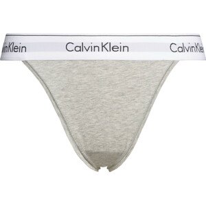Dámské brazilky Tanga Modern Cotton 000QF4977A020 šedá - Calvin Klein XS