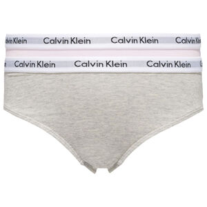 Dívčí kalhotky 2 Pack Girls Bikini Briefs Modern Cotton G80G895000901 šedá/růžová - Calvin Klein 8-10