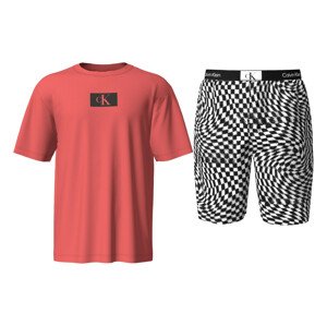Spodní prádlo Pánské pyžamo S/S SHORT SET 000NM2431EB81 - Calvin Klein S