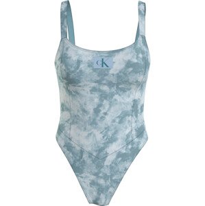 Dámské plavky 1 Piece ONE PIECE-PRINT-RP KW0KW021270GY - Calvin Klein M