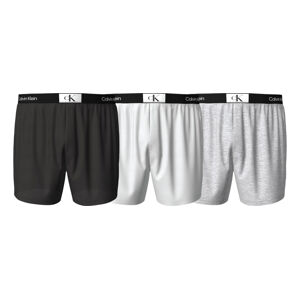 Pánské boxerky 3 Pack Slim Fit Boxers CK96 000NB3412A6H3 černá/bílá/šedá - Calvin Klein S