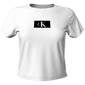 Dámské tričko Lounge T-Shirt CK96 S/S CREW NECK 000QS6945E100 bílá - Calvin Klein S