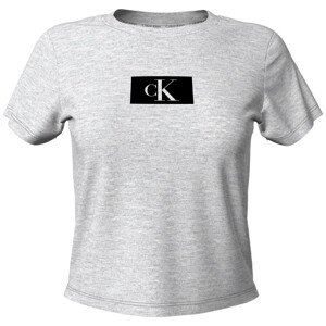 Dámské tričko Lounge T-Shirt CK96 S/S CREW NECK 000QS6945EP7A šedá - Calvin Klein XS