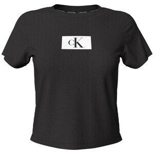 Dámské tričko Lounge T-Shirt CK96 S/S CREW NECK 000QS6945EUB1 černá - Calvin Klein XL