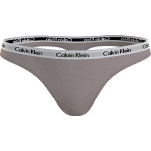 Dámská tanga Thong Carousel 0000D1617EPET šedá - Calvin Klein XL