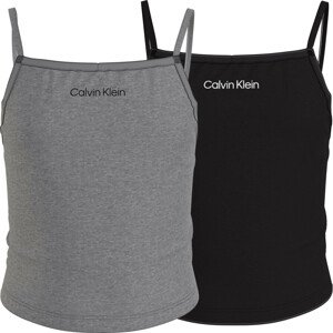 Dívčí tílko 2 Pack Girls Tank Tops Modern Cotton G80G8006520UD šedá/černá - Calvin Klein 14-16