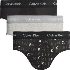 Pánské spodní prádlo 3P HIP BRIEF 0000U2661GYKS - Calvin Klein XL
