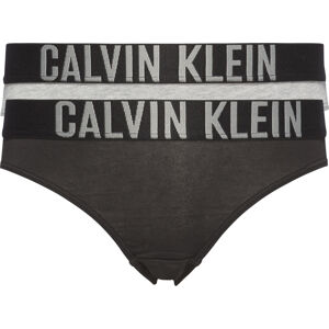 Dívčí kalhotky 2 Pack Girls Bikini Briefs Intense Power G80G800153029 šedá/černá- Calvin Klein 8-10