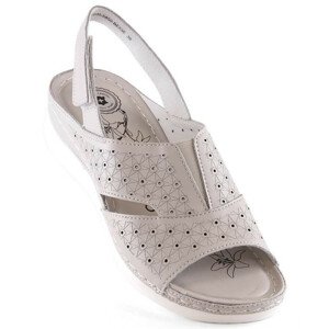 Dámské kožené sandály W 5850 - eVento šedá vzor 40