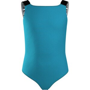 Dívčí jednodílné plavky Girls Swimsuit Intense Power KY0KY00050CU8 modrá - Calvin Klein 8-10
