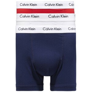Pánské trenky 3 Pack Trunks Cotton Stretch 0000U2662GI03 bílá/červená/modrá - Calvin Klein XL