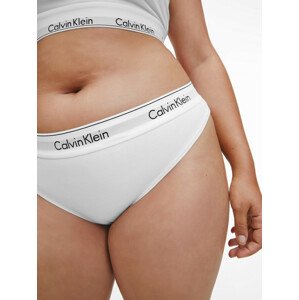 Dámská tanga Plus Size Thong Modern Cotton 000QF5117E100 bílá - Calvin Klein 2XL
