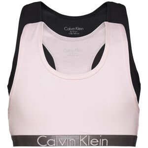 Dívčí podprsenka 2 Pack Girls Bralettes Customized Stretch G80G800069037 černá/růžová - Calvin Klein 10-12
