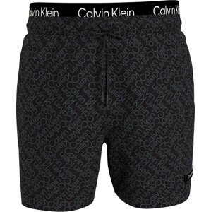 Pánské plavky Tkaný spodní díl MEDIUM DOUBLE WB-PRINT KM0KM008480IM - Calvin Klein XXL