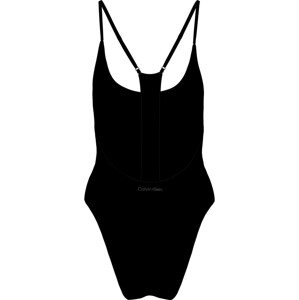 Dámské jednodílné plavky Racer Back Swimsuit Neo Archive KW0KW02182BEH černá - Calvin Klein XS