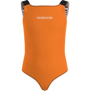 Dívčí jednodílné plavky KY0KY00032SEA - Calvin Klein 14-16