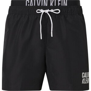 Pánské plavky Double Waistband Swim Shorts Intense Power KM0KM00740BEH černá - Calvin Klein XL
