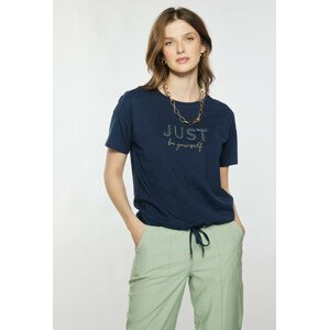 Monnari Halenky Bavlněné tričko s nápisem Navy Blue XL