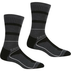 Pánské ponožky Regatta RMH045 Samaris 599 černo šedé Černá 40-42