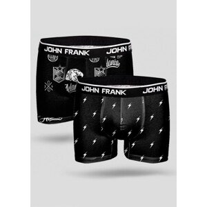 Pánské boxerky John Frank JF2BMC08 2PACK Černá XL