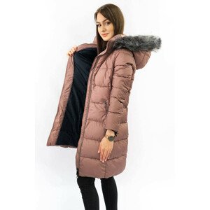 Dámská prošívaná zimní bunda ve starorůžové barvě (7701) Růžová S (36)