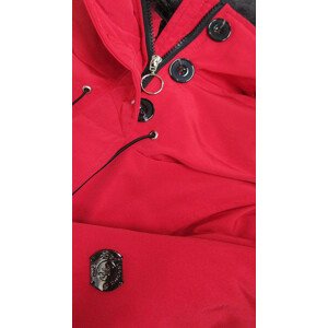 Červená voděodolná dámská bunda s vysokým stojáčkem (M-953) Červená XXL (44)