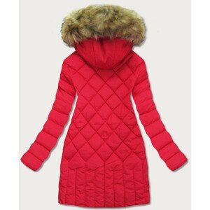 Červená prošívaná dámská zimní bunda (LF808) Červená S (36)