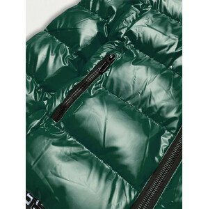 Zelená metalická dámská bunda s kapucí (XW808X) černá S (36)