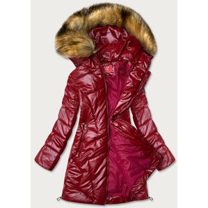 Červená lesklá dámská zimní bunda (M-21008) Červená S (36)