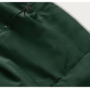 Tmavě zelená dámská zimní bunda parka s kožešinovou podšívkou (M-21501) zielony XXL (44)
