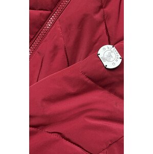 Červená dámská zimní bunda s kapucí (M-21308) červená S (36)