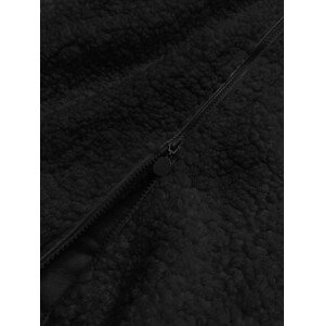 Černá dámská bunda "beránek" s kapucí (H-1030-01) černá S (36)
