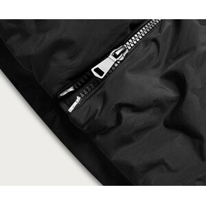 Černá dámská zimní bunda typu puffer (ad6076) černá XL (42)