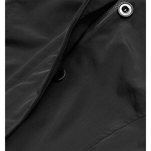 Černá dámská zimní bunda s odepínací kožešinovou podšívkou (M-21005) černá S (36)
