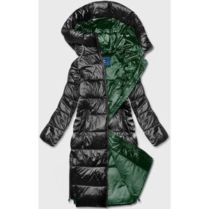 Černo-zelená dámská bunda s kontrastními vsadkami (AG1-J9063B) černá 48