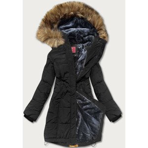 Černá dámská zimní bunda (M-21305) černá M (38)