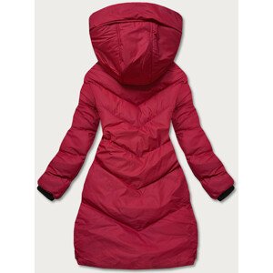 Červená dámská zimní bunda s kapucí (5M733-275) červená M (38)