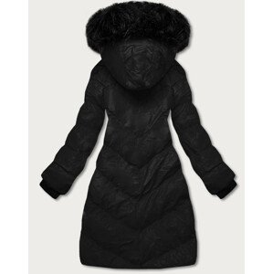 Černá dámská zimní bunda s ozdobným prošíváním (5M730-392) černá S (36)