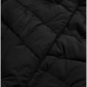 Dlouhá černá dámská zimní bunda (2M-033) černá S (36)