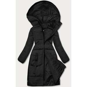Černá vypasovaná dámská zimní bunda (H-1071-01) odcienie czerni S (36)