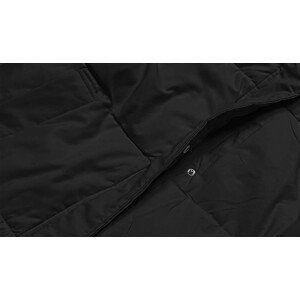 Dlouhá černá dámská zimní bunda (AG3-3031) černá L (40)