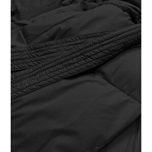 Černá dámská zimní přeložená obálková bunda (5M737-392) černá M (38)